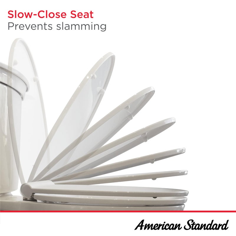 American Standard 5503A00B.020 Transitional Slow-Close Elongated Front Toilet Seat, White - Image 5